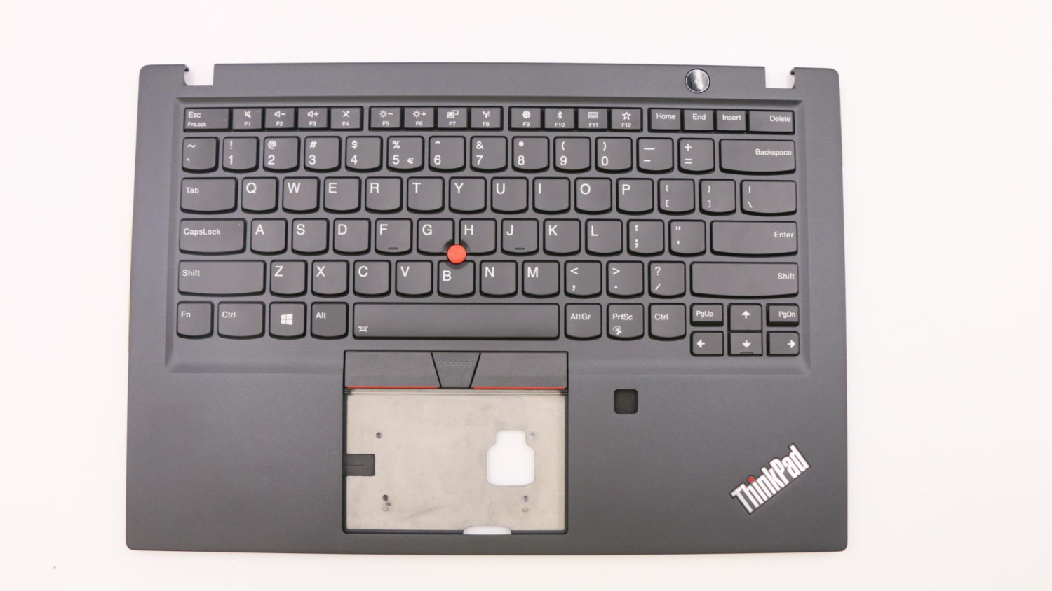 Lenovo T490s C-Cover with keyboard, US English Euro, Black, Backlight, Fingerprint